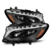 19-24 Mercedes-Benz Sprinter LUXX-Series LED Projector Headlights Alpha-Black -Car Light Shop 19 24 mercedes benz sprinter luxx series led projector headlights alpha black 435974