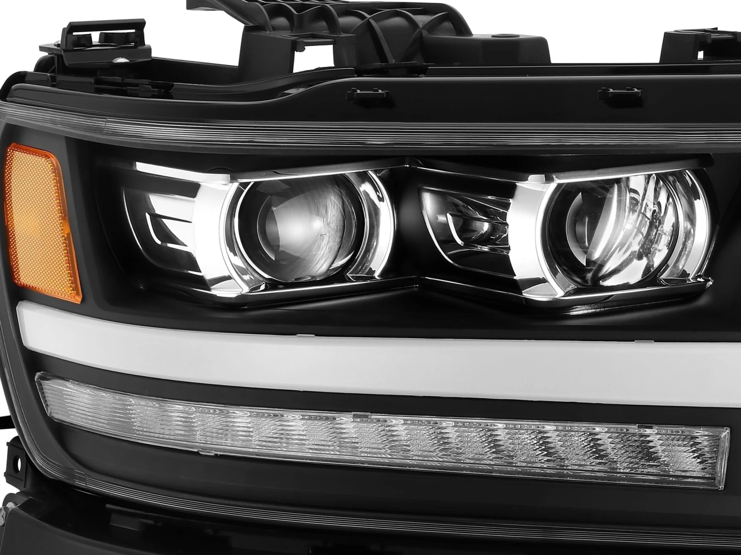 19-24 Ram 1500 LUXX-Series LED Projector Headlights Jet Black 4 19-24 Ram 1500 LUXX-Series LED Projector Headlights Jet Black - Image 2