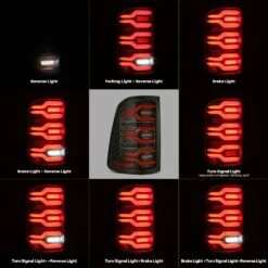 19-24 Ram 1500 LUXX-Series LED Tail Lights Black-Red -Car Light Shop 19 24 ram 1500 luxx series led tail lights black red 169896