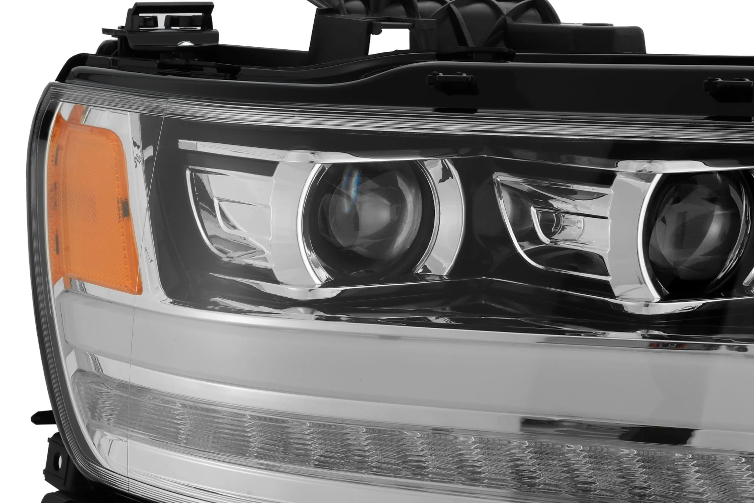 19-24 Ram 1500 PRO-Series Halogen Projector Headlights Chrome 4 19-24 Ram 1500 PRO-Series Halogen Projector Headlights Chrome - Image 2