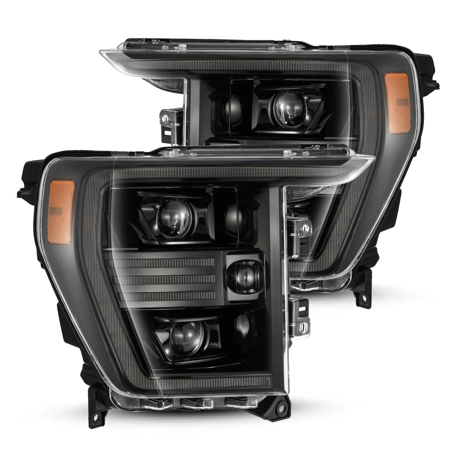 21-23 Ford F150 PRO-Series Halogen Projector Headlights Alpha-Black 3 21-23 Ford F150 PRO-Series Halogen Projector Headlights Alpha-Black