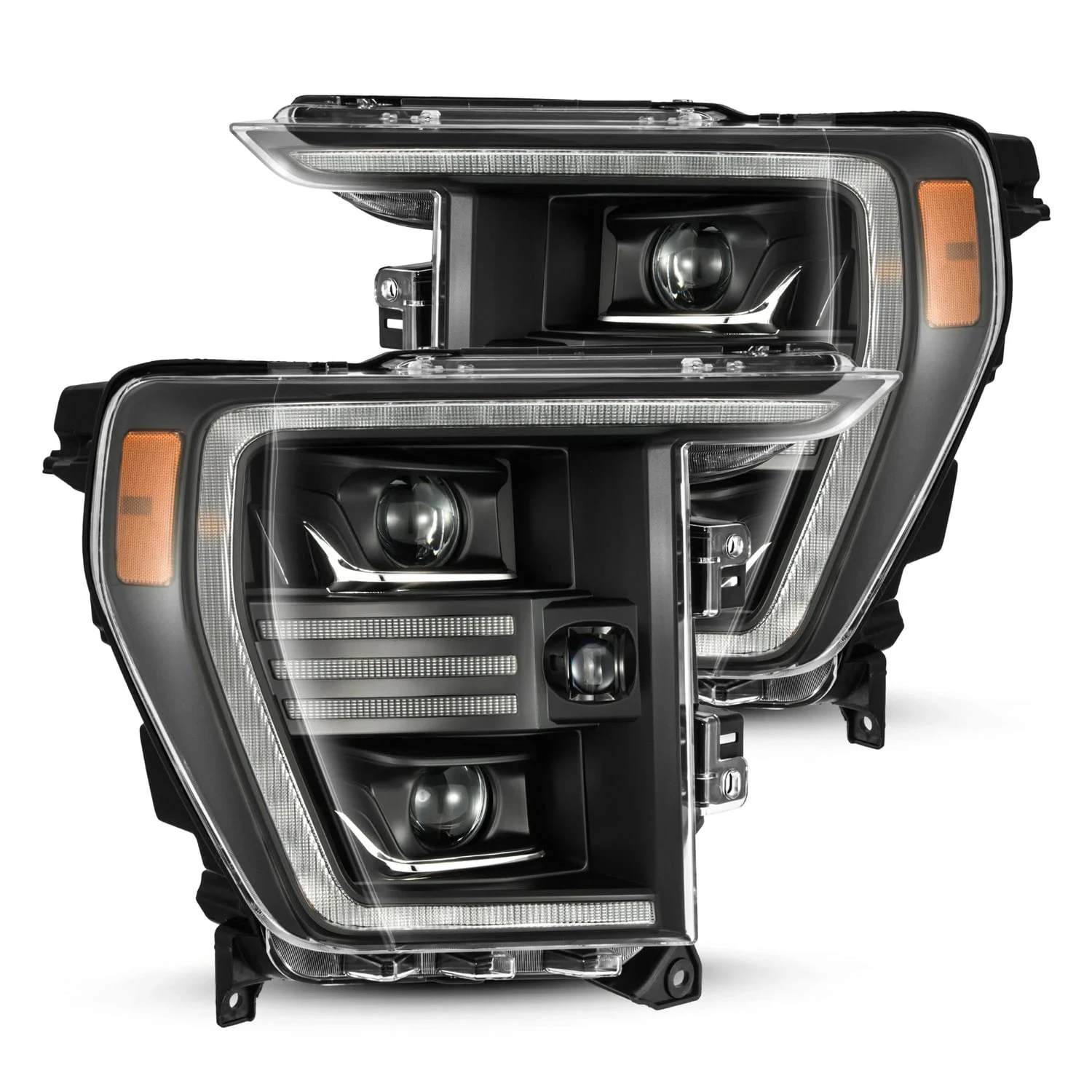21-23 Ford F150 PRO-Series Halogen Projector Headlights Black 3 21-23 Ford F150 PRO-Series Halogen Projector Headlights Black