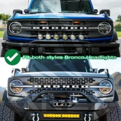 21-24 Ford Bronco /22-24 Ford Bronco Raptor NOVA-Series LED Projector Headlights Alpha-black -Car Light Shop 21 24 ford bronco 22 24 ford bronco raptor nova series led projector headlights alpha black 225405