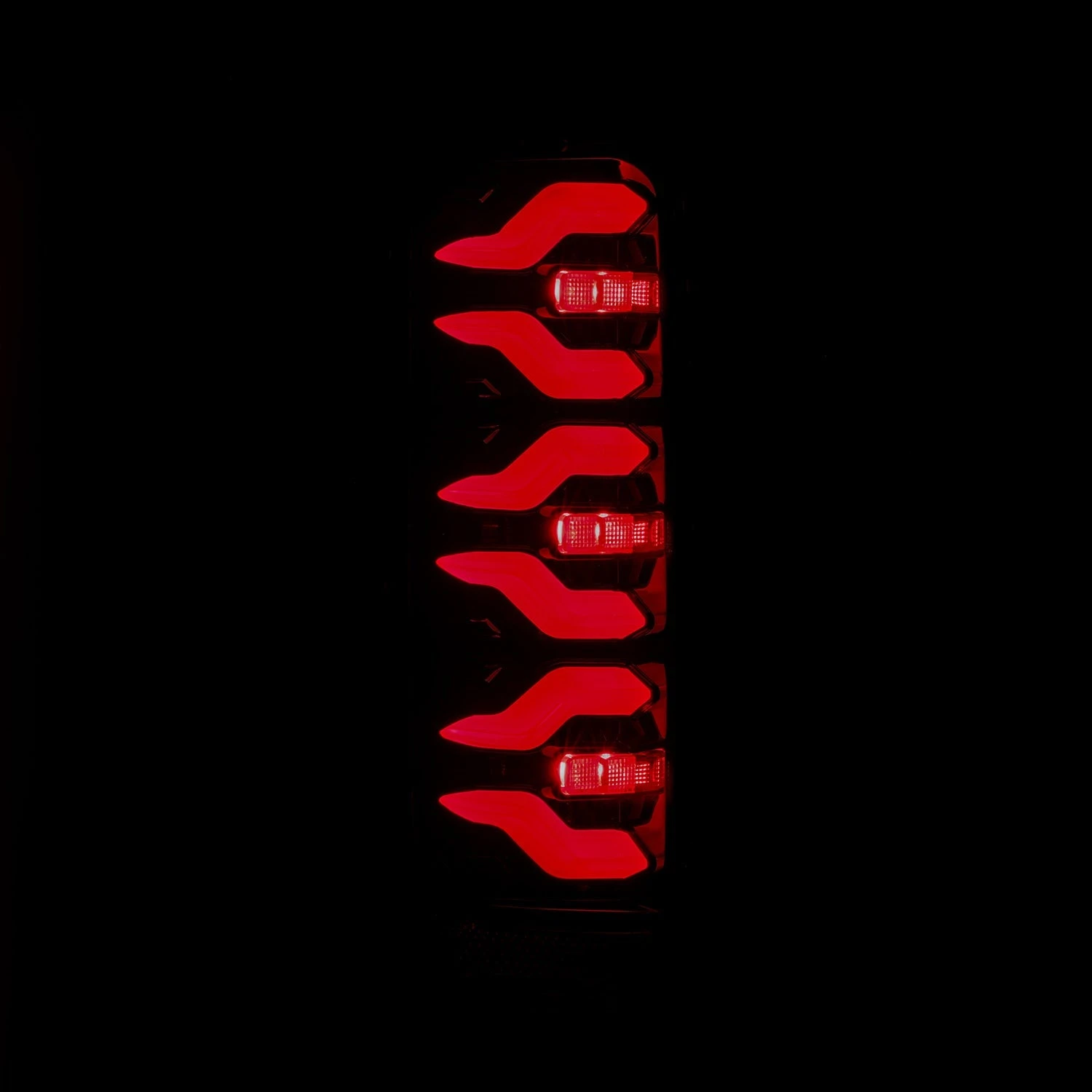 87-96 Ford F-Series/Bronco LUXX-Series LED Tail Lights Black Red 4 87-96 Ford F-Series/Bronco LUXX-Series LED Tail Lights Black Red - Image 2