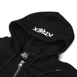AlphaRex Initial Zip Up Hoodie Black -Car Light Shop alpharex initial zip up hoodie black 401365