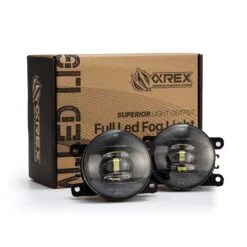 Universal Acura/Ford/Honda/Jaguar/Lincoln/Mitsubishi/Nissan/Subaru DoubleTap Dual Color LED Projector Fog Lights